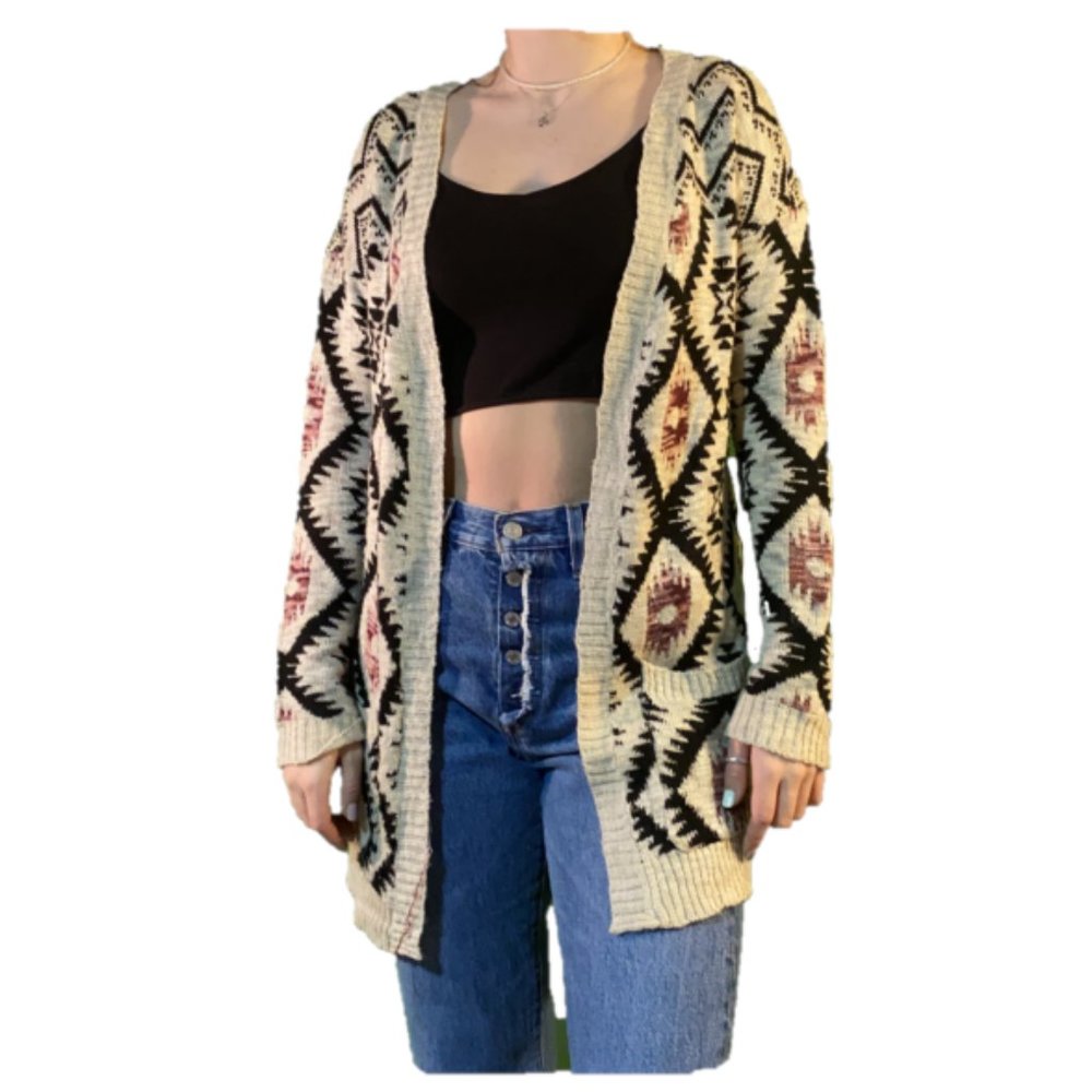 Patterned Knit Cardigan
